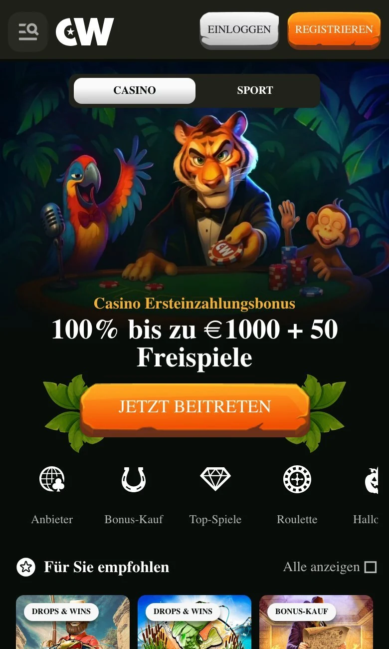 Cashwin: mobile Version