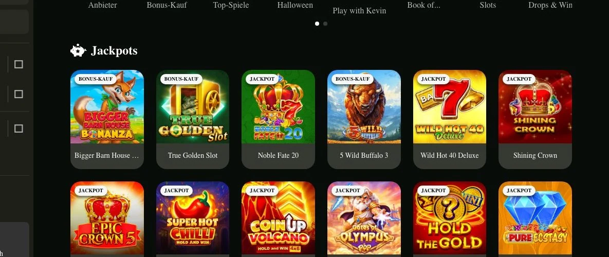Cashwin: Jackpot-Spiele